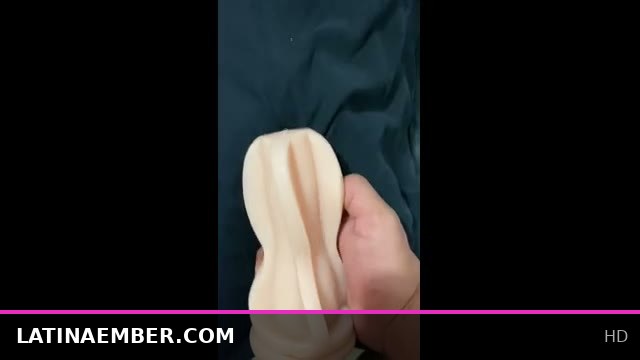 Hot Latino Guy Masturbates with Silicone Toy Until He Completely Drains