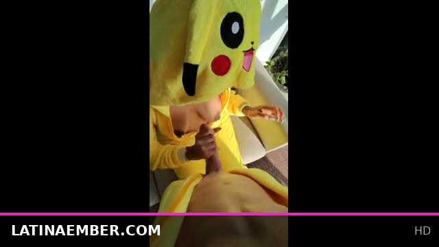 Pikachu Furry Pokemon Cosplay: POV Latina Milf Gives BJ and Gets Fucked Missionary Style